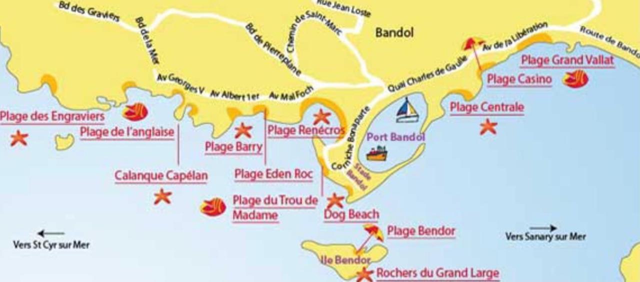 L Annexe 50M De La Plage Bandol Exterior foto
